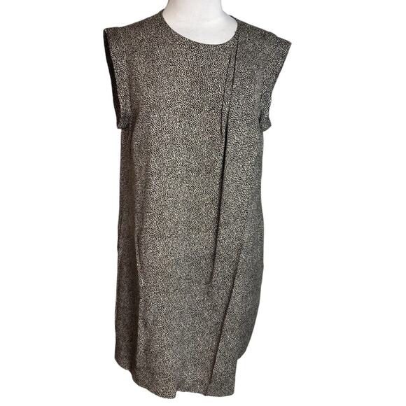 3.1 Phillip Lim Silk Drape asymmetrical shift Dress Brown Cream Barneys 8 - Picture 1 of 6